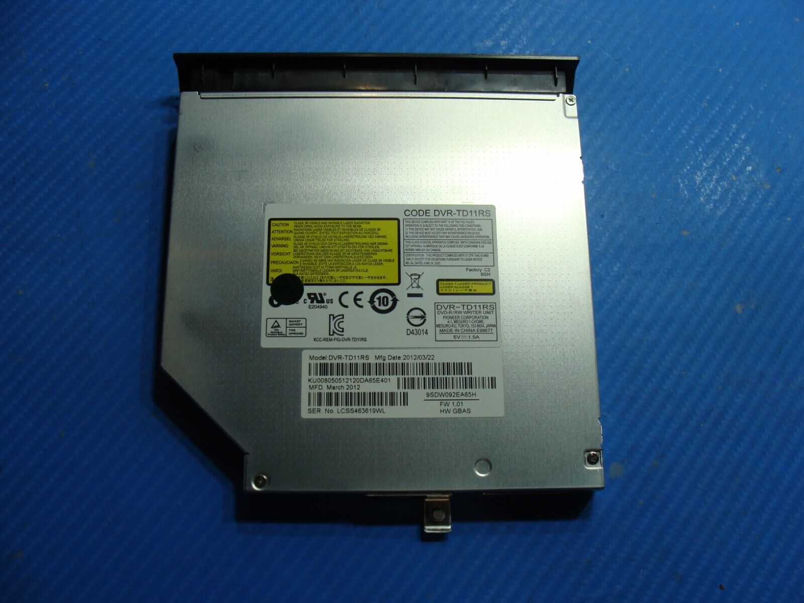 Acer Aspire 17.3" V3-771G Genuine Laptop DVD Burner Drive DVR-TD11RS