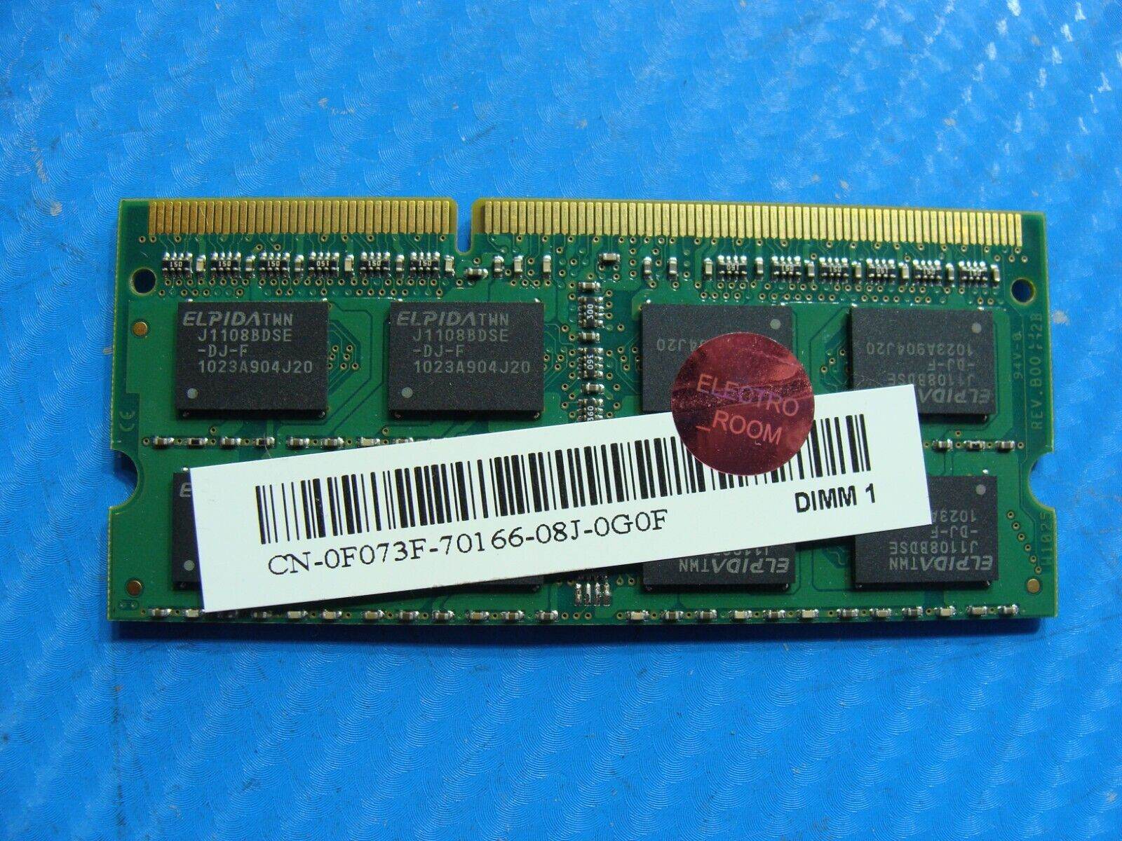 Dell E5510 Kingston 2GB Memory Ram 2Rx8 PC3-10600S 9995428-009.A00LF KF073F-ELD - Tested Computer Laptop Parts