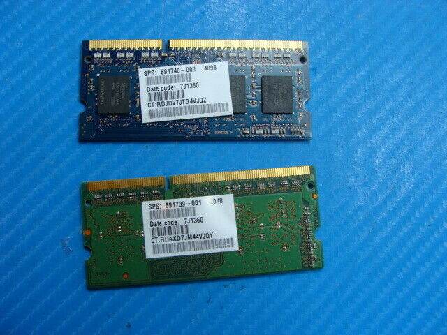 HP m6-k010dx 2GB & 4GB SO-DIMM Memory RAM HMT451S6AFR8A-PB MT4KTF25664HZ-1G6E1 - Tested Computer Laptop Parts