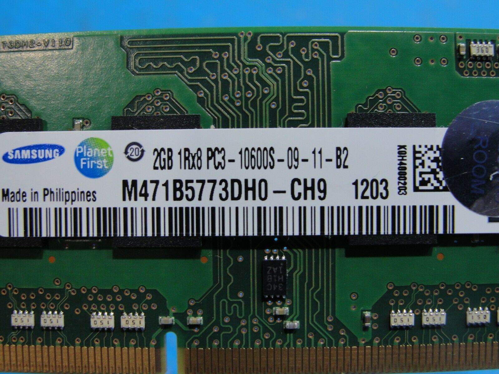MacBook Pro A1278 Samsung 2GB Memory RAM SO-DIMM PC3-10600S M471B5773DH0-CH9 - Tested Computer Laptop Parts
