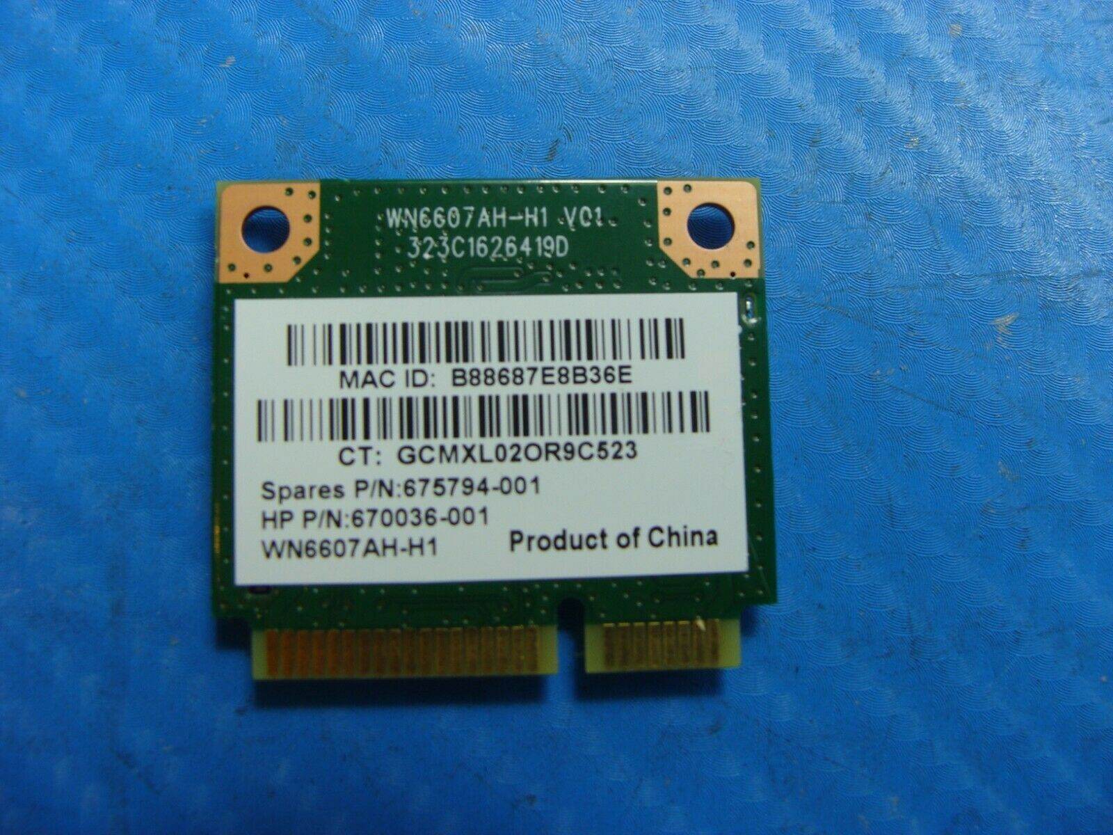 HP Touchsmart 15-g317cl 15.6 Wireless WiFi Card 675794-001 670036-001 675794-005 - Tested Computer Laptop Parts