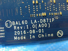 Dell Inspiron 15 5566 15.6" Intel i3-7100u 2.4GHz Motherboard DMD9K LA-D871P