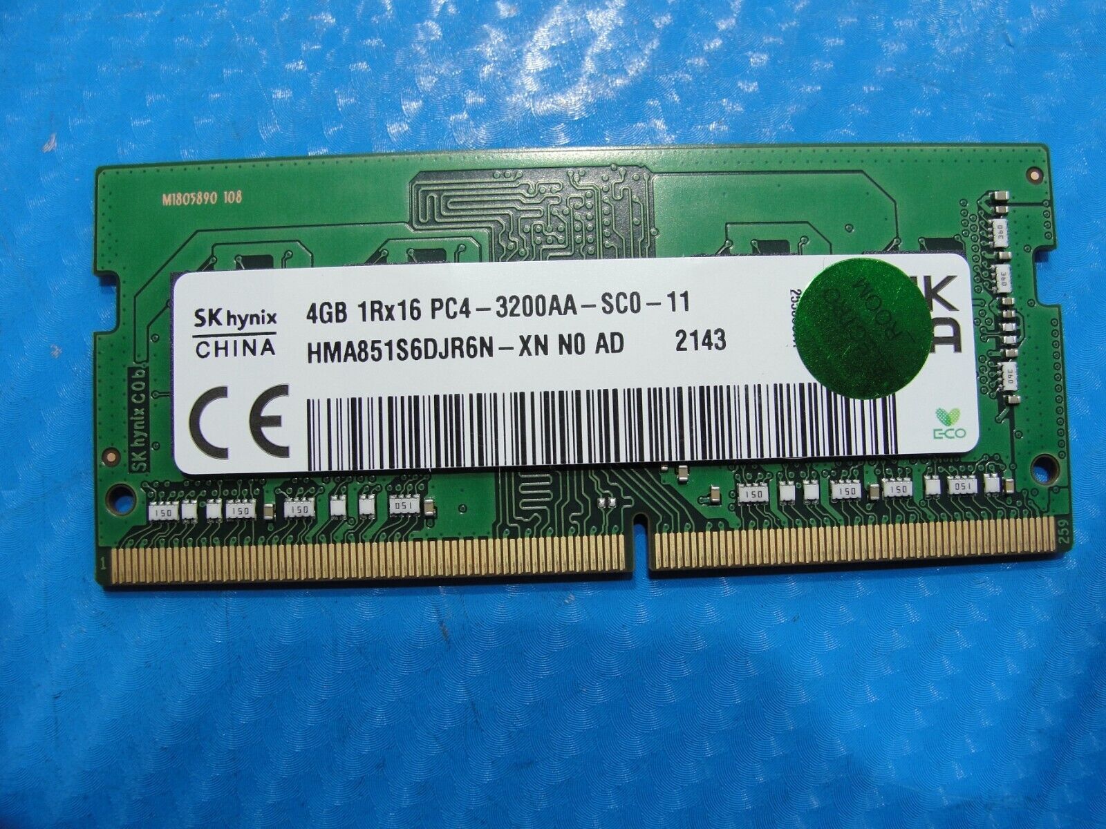 HP 15-dy2193dx SK Hynix 4GB 1Rx16 PC4-3200AA SO-DIMM Memory RAM HMA851S6DJR6N-XN