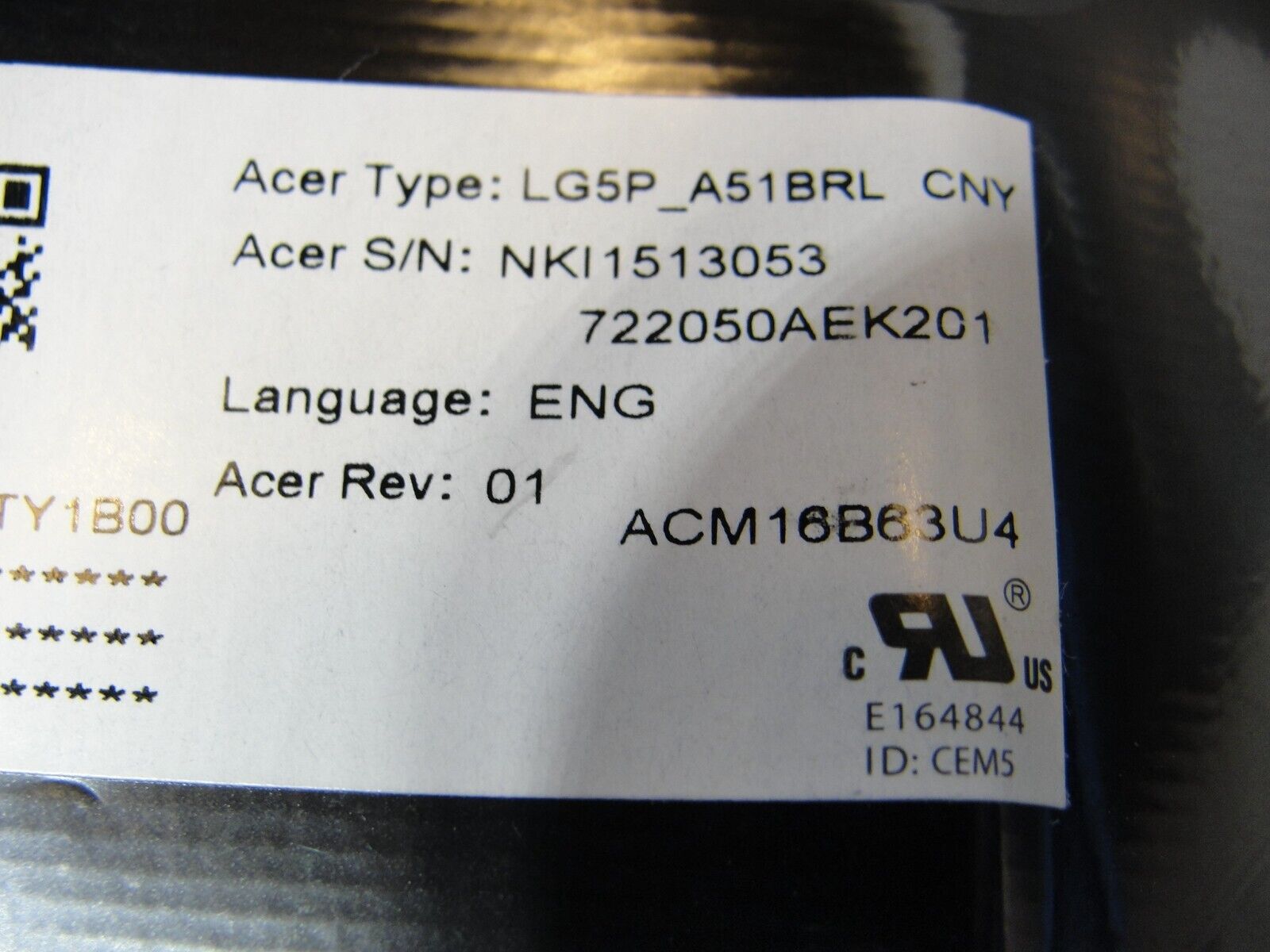 Acer Predator Helios 15.6 G3-572-72YF Palmrest w/Keyboard
