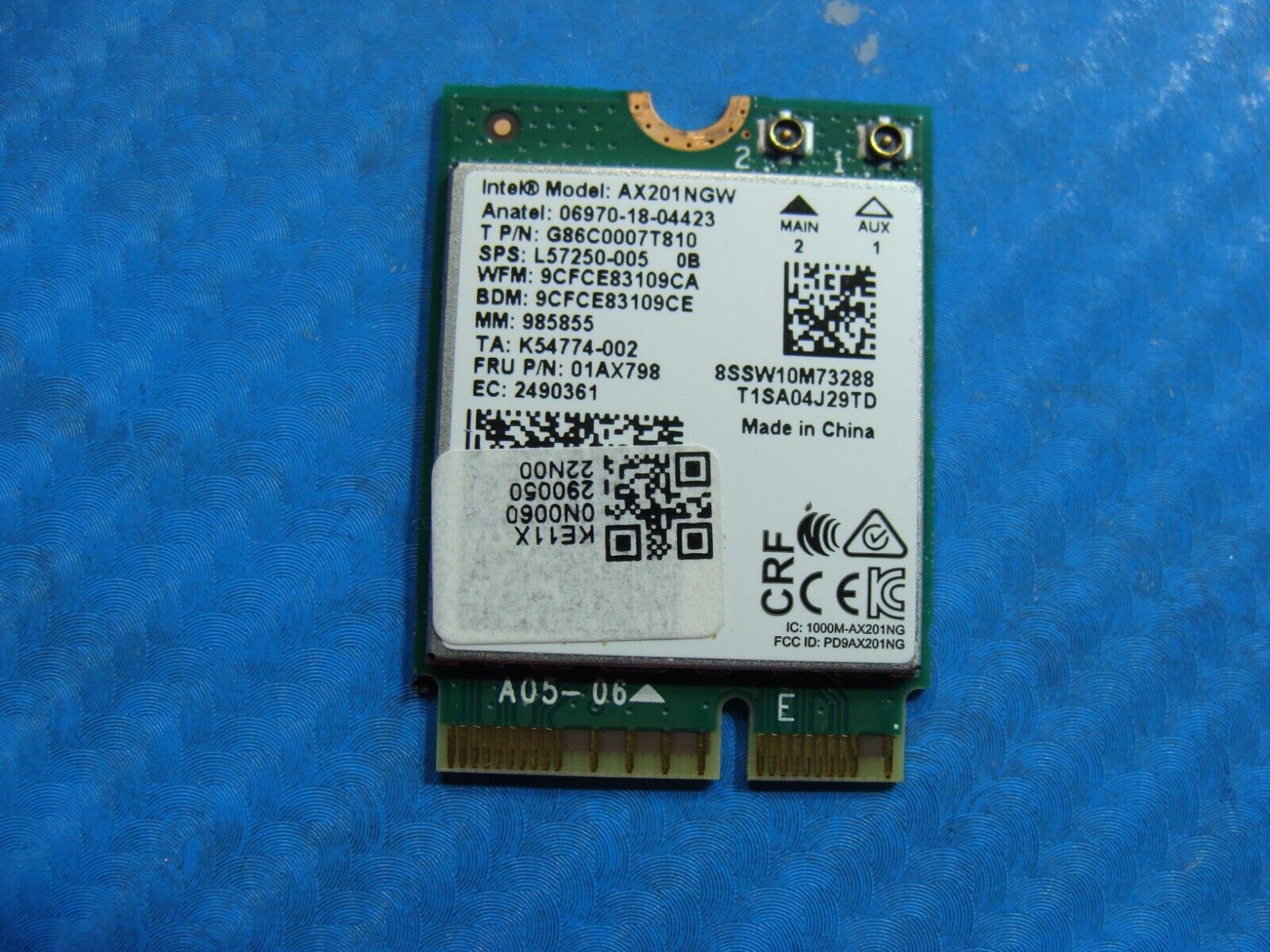 Acer Swift 3 13.5 N19H3 SF313-52-526M OEM Wireless WiFi Card AX201NGW 01AX798