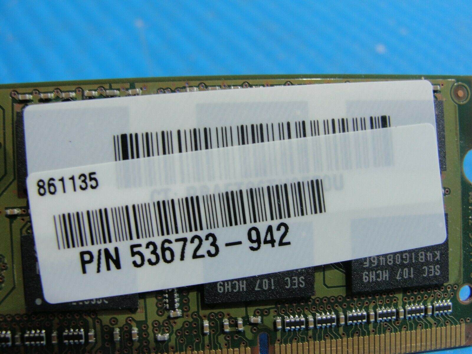 HP EliteBook 8440p Samsung 2GB SO-DIMM Memory RAM PC3-10600S M471B5673FH0-CH9 - Tested Computer Laptop Parts