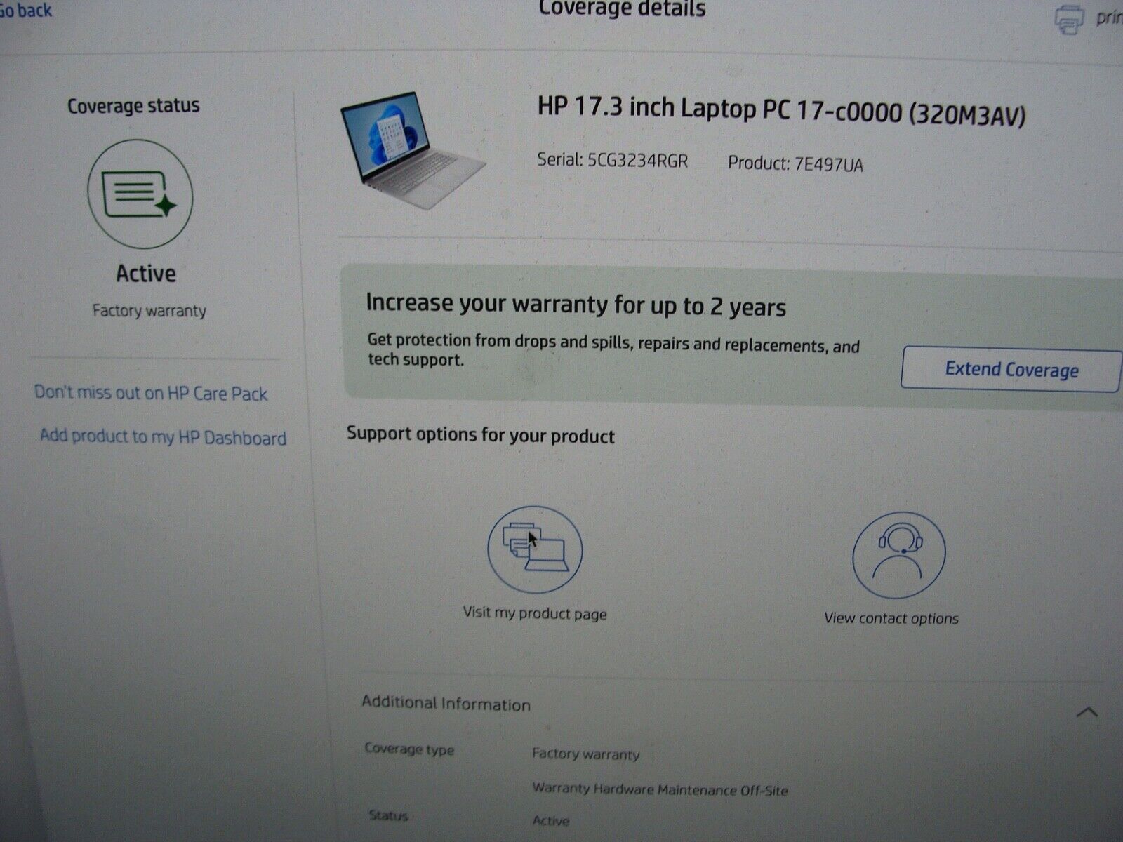 NEW in WRTY HP 17-cn0003dx Laptop 17.3