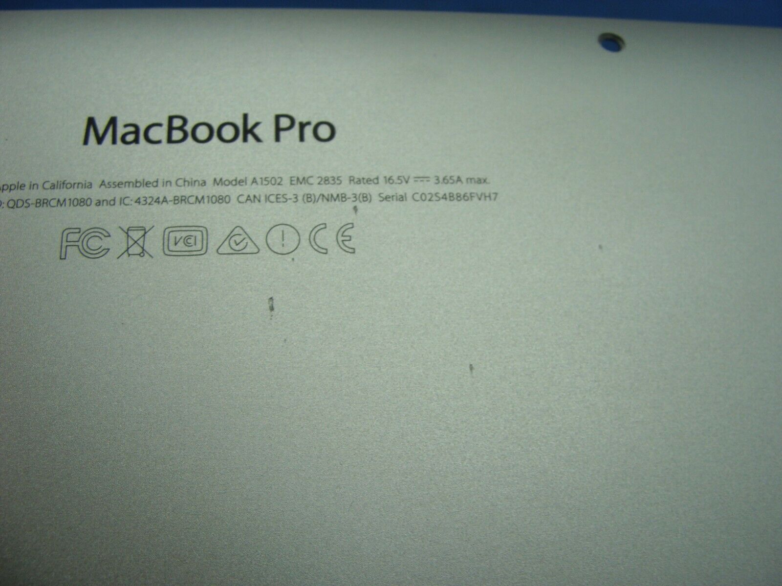 MacBook Pro A1502 MF841LL/A Early 2015 13