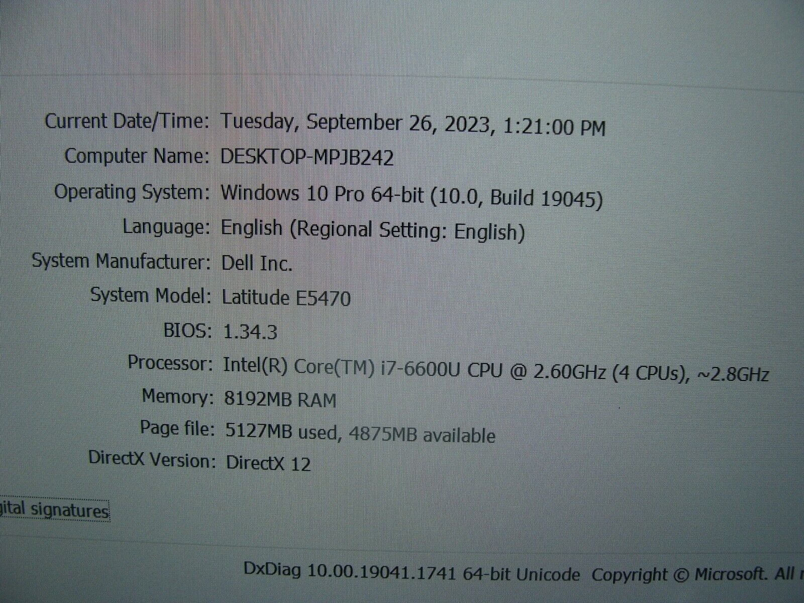Lot of 2 Dell Latitude E5470 Intel i7-6600U 2.6Gz 16GB RAM 256GB SSD - used good