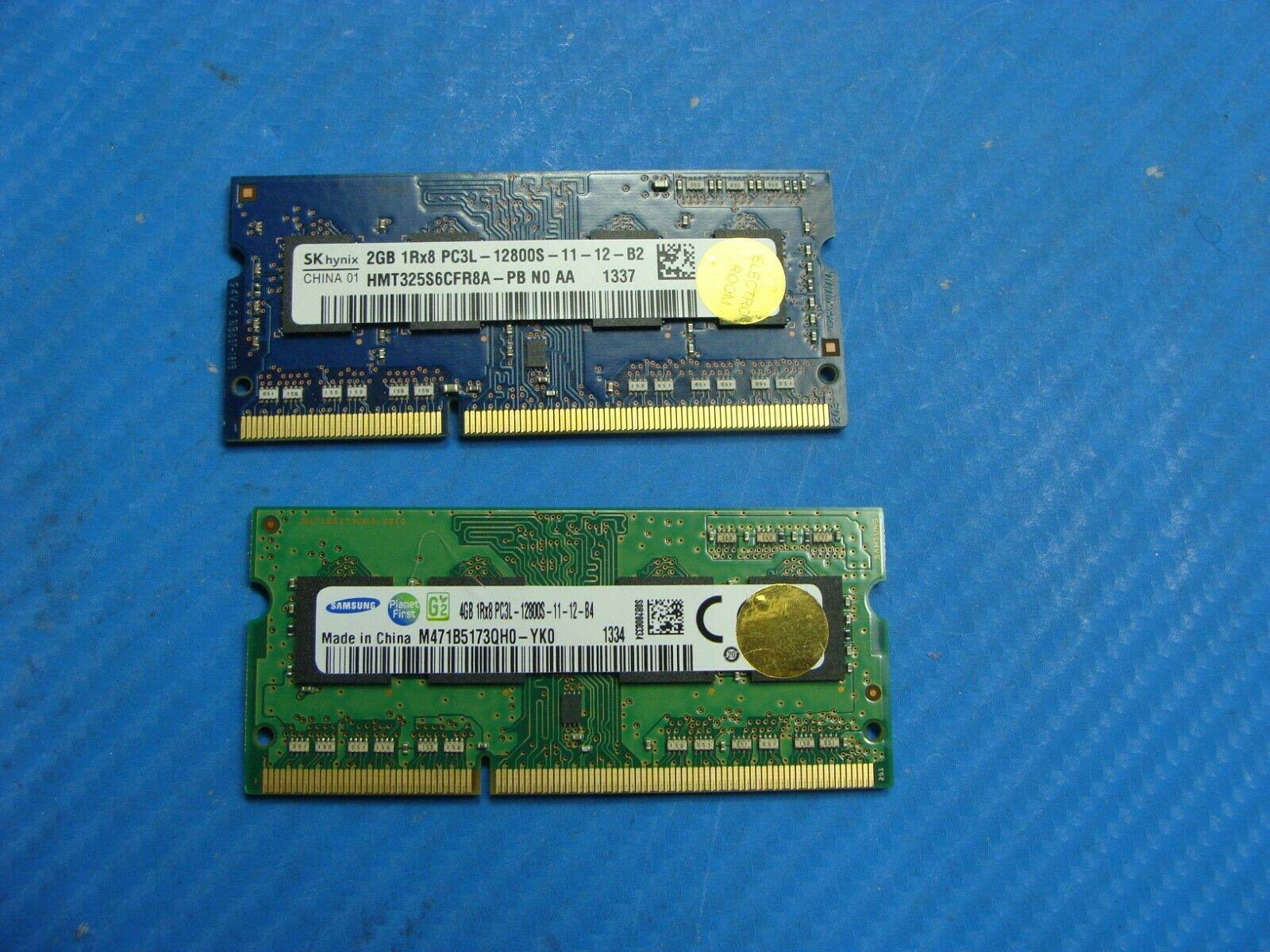 Dell 3521 Hynix Samsung 6GB (2GB+4GB) 1Rx8 SO-DIMM Memory RAM M471B5173QH0-YK0 - Tested Computer Laptop Parts