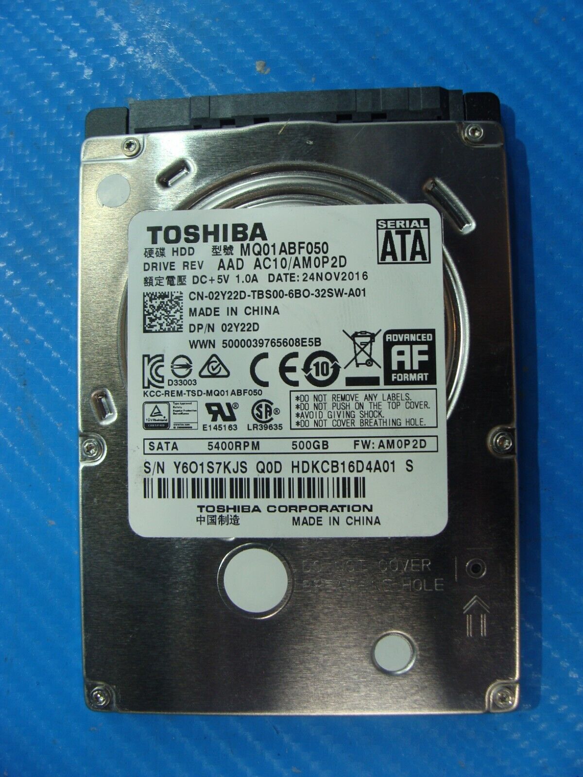 Dell 13 5368 Toshiba 500GB SATA 2.5