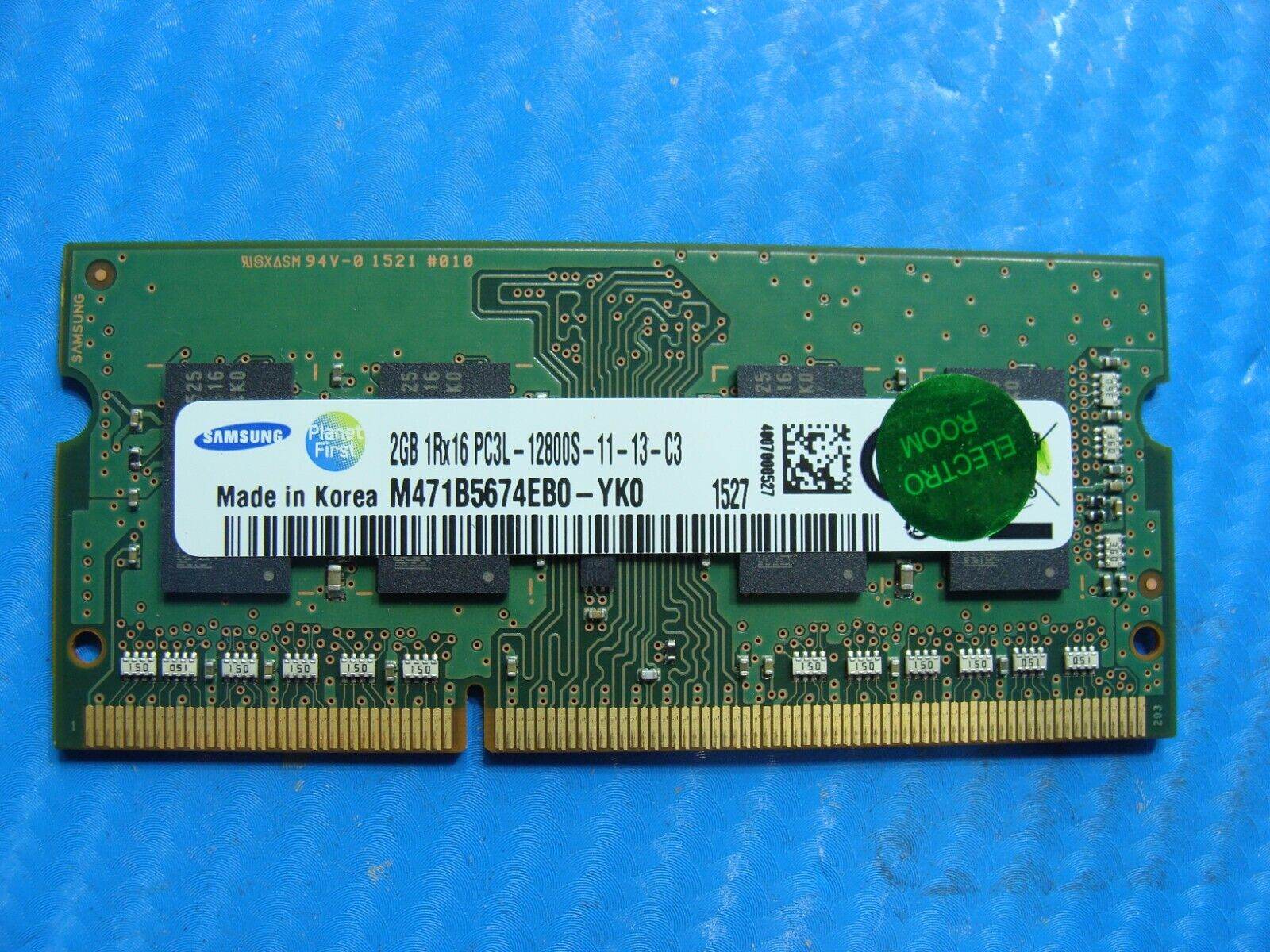 HP 15-ay075nr Samsung 2GB 1Rx16 PC3L-12800S SO-DIMM RAM Memory M471B5674EB0-YK0 - Tested Computer Laptop Parts