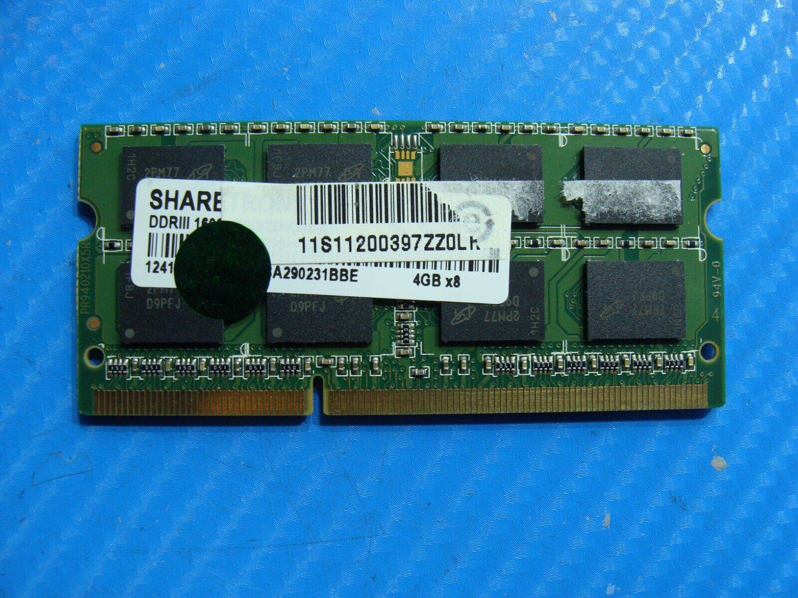 Lenovo IdeaPad U310 SO-DIMM RAM Memory 4GB DDRIII 11200397 - Tested Computer Laptop Parts