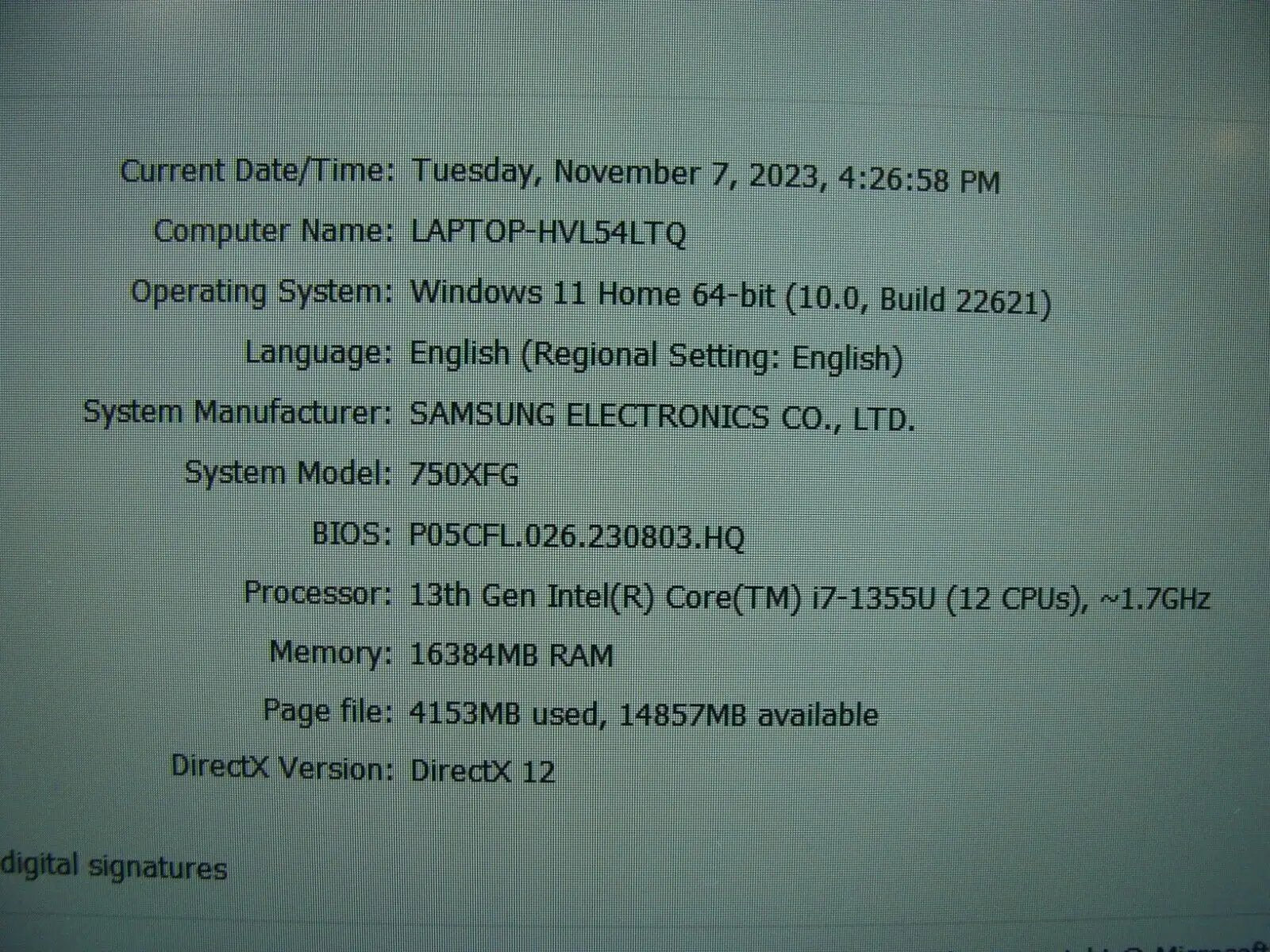 1 Year Warranty SAMSUNG GALAXY BOOK 3 Intel i7-1355U 1.7Ghz 16GB RAM 512GB SSD