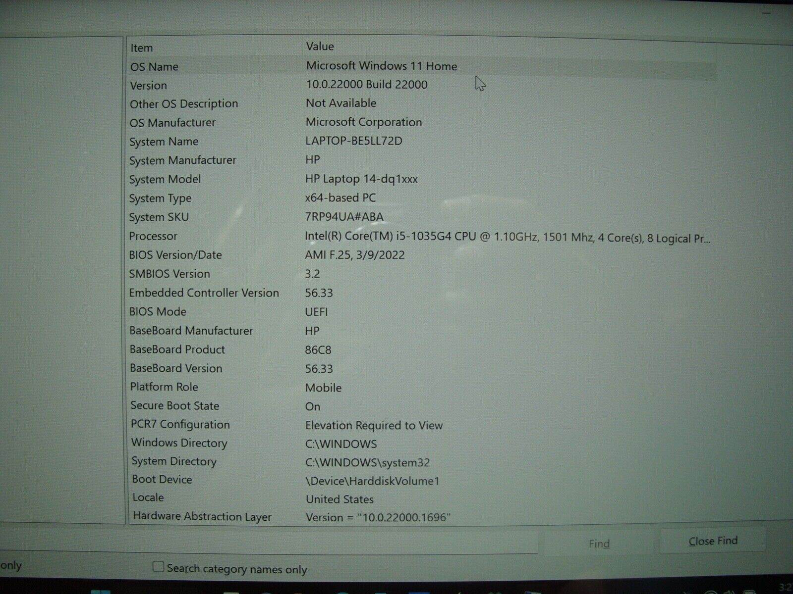 Powerful battery 96% HP 14'' FHD 1920 x 1080 Intel i5-1035G4 4GB RAM 128GB SSD - Tested Computer Laptop Parts