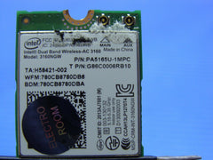 Toshiba Satellite E45W-C4200X 14" Genuine Intel Dual Band Wireless-AC 3160NGW Toshiba