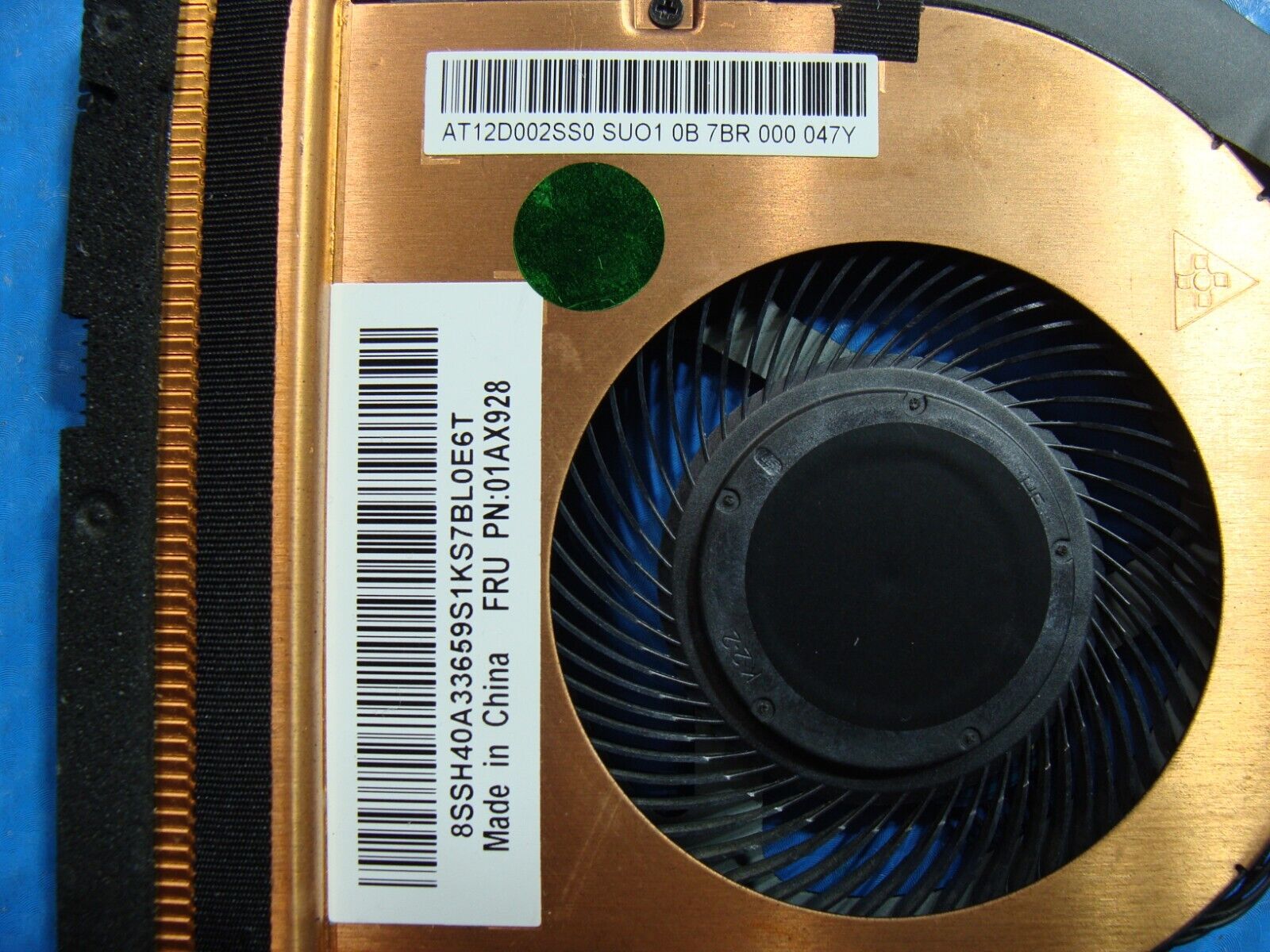 Lenovo ThinkPad T470 14 Genuine CPU Cooling Fan w/ Heatsink 01AX928