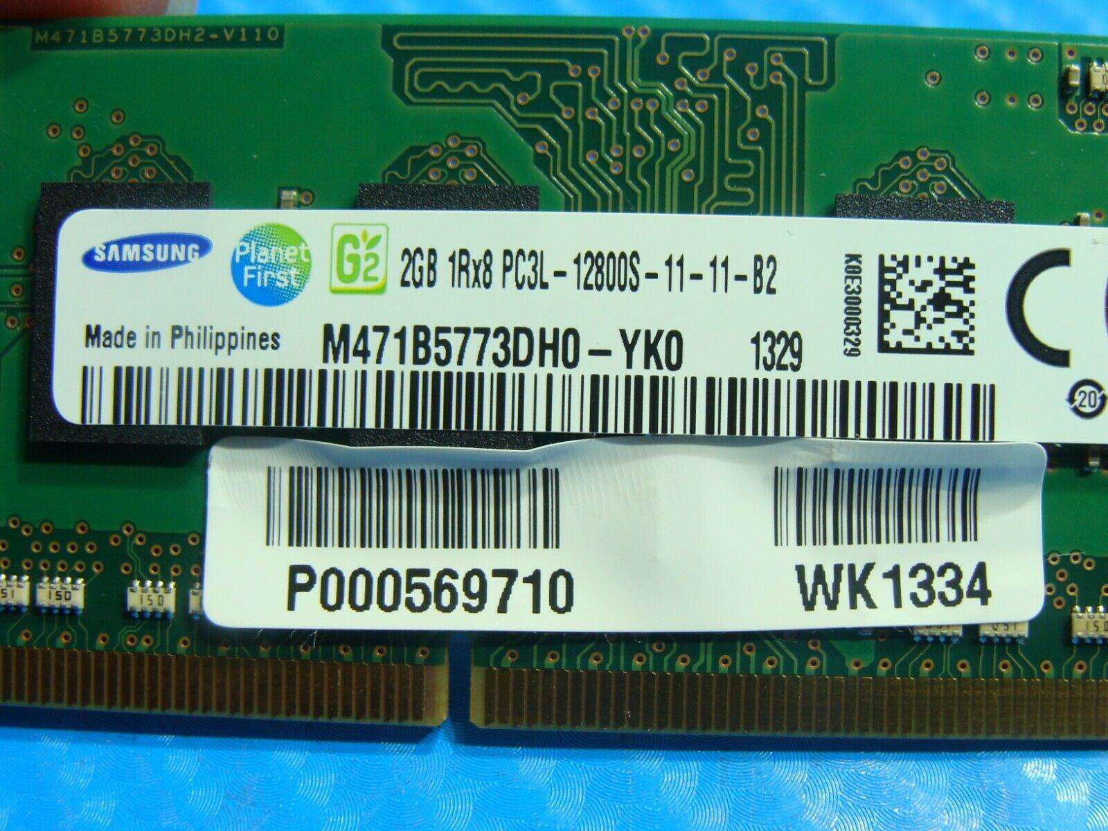Toshiba P55-A5312 Samsung 2GB PC3L-12800S SO-DIMM Memory RAM M471B5773DH0-YK0 - Tested Computer Laptop Parts