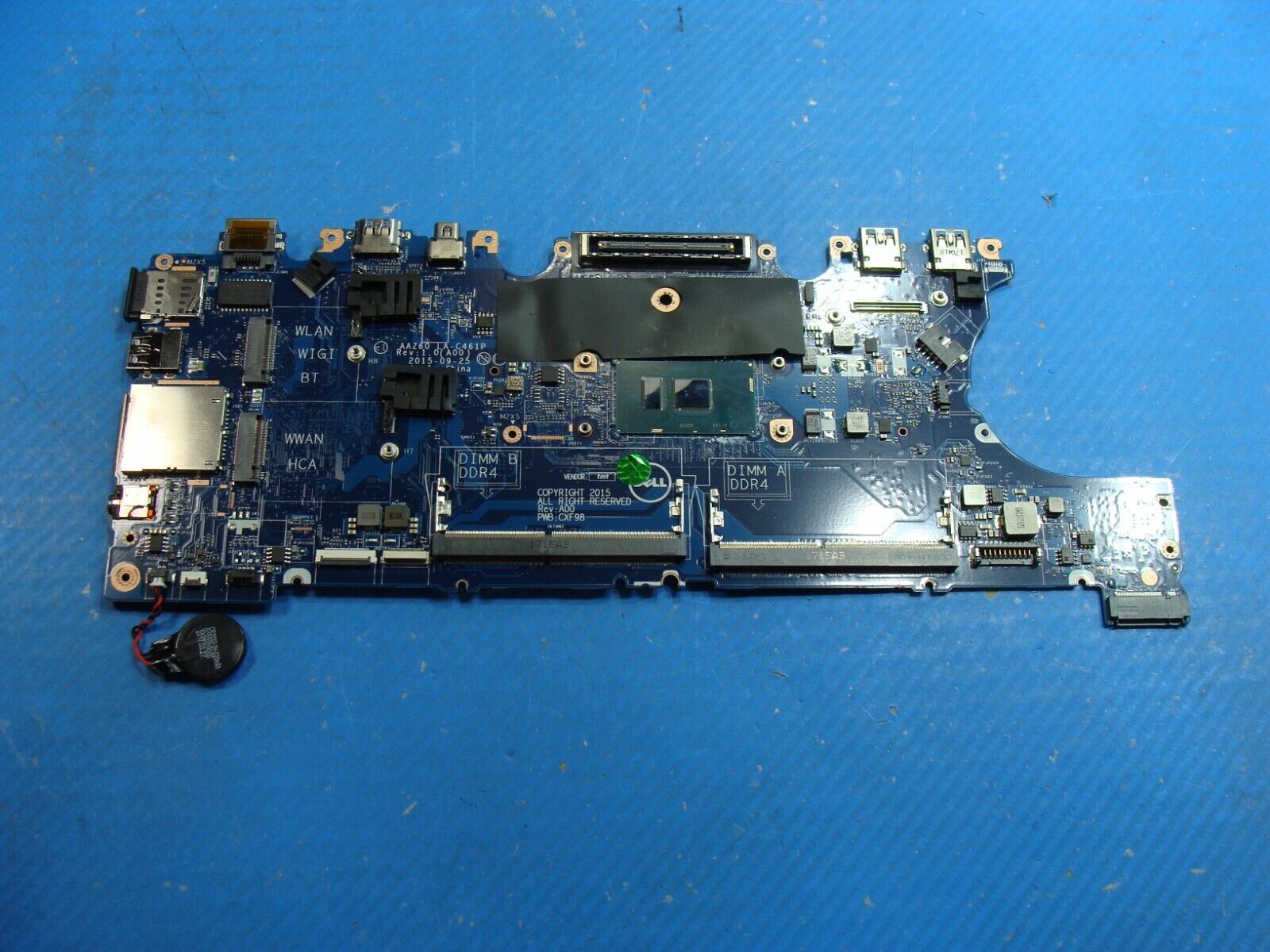 Dell Latitude E7470 14 Intel i5-6300U 2.4GHz Motherboard LA-C461P DGYY5