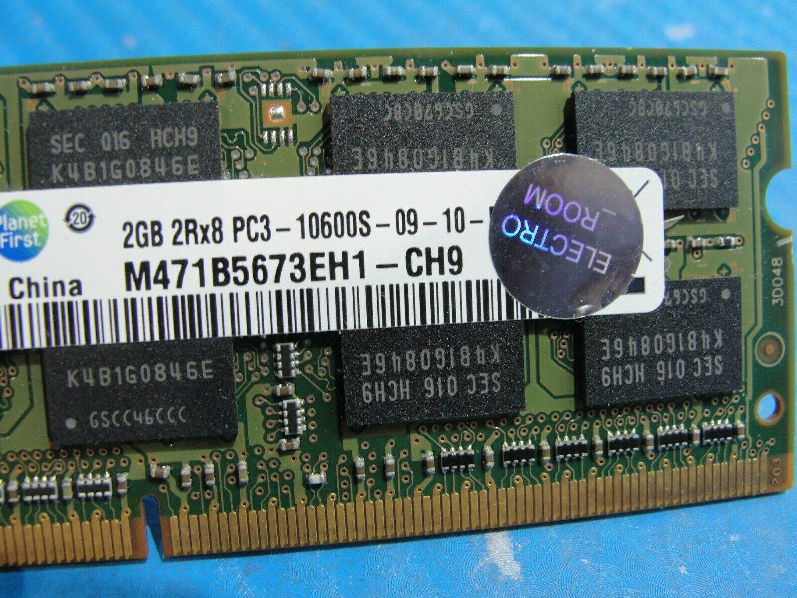 HP 8440p Samsung 2GB SO-DIMM Memory RAM PC3-10600S-09-10 M471B5673EH1-CH9 - Tested Computer Laptop Parts