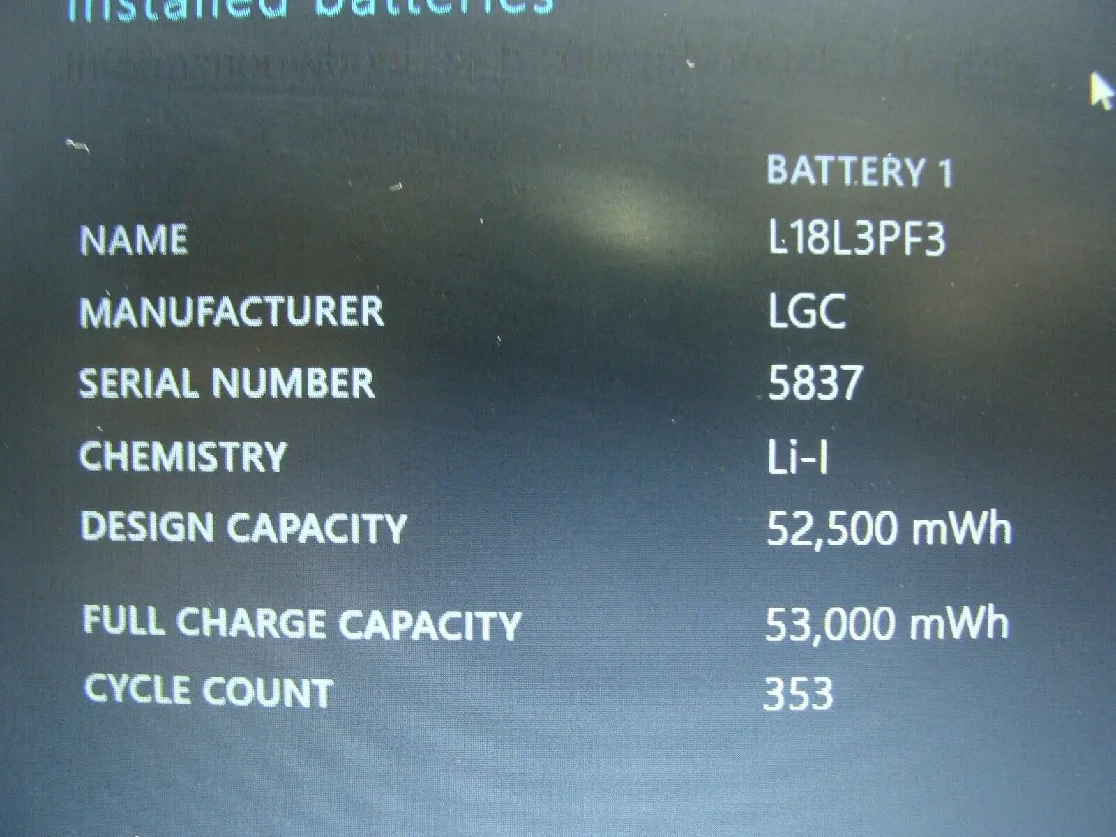 98% battery Lenovo IdeaPad S340-15IWL 15.5