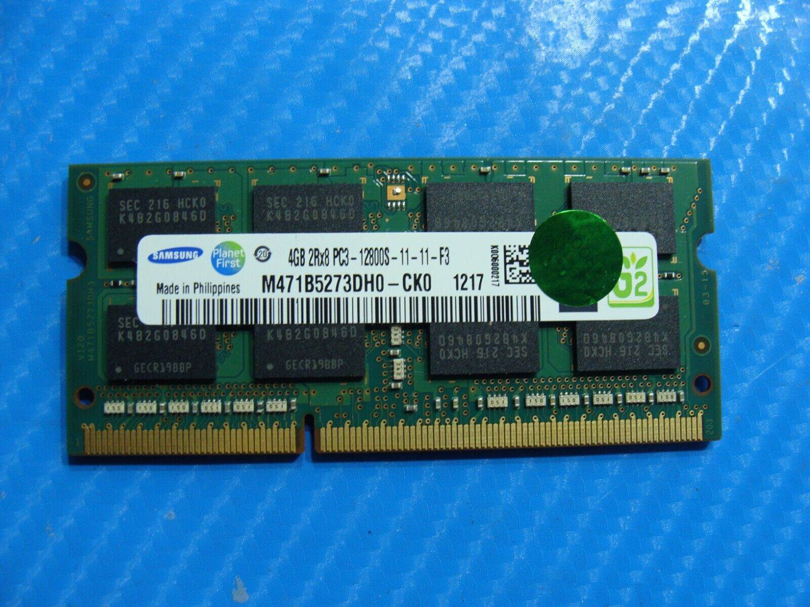Sony SVE151190X Samsung 4GB SO-DIMM Memory RAM PC3-12800S M471B5273DH0-CK0 - Tested Computer Laptop Parts