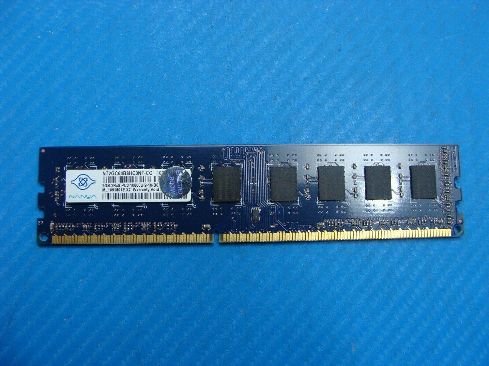 Dell 8100 Nanya 2GB 2Rx8 PC3-10600U DIMM Memory RAM NT2GC64B8HC0NF-CG - Tested Computer Laptop Parts