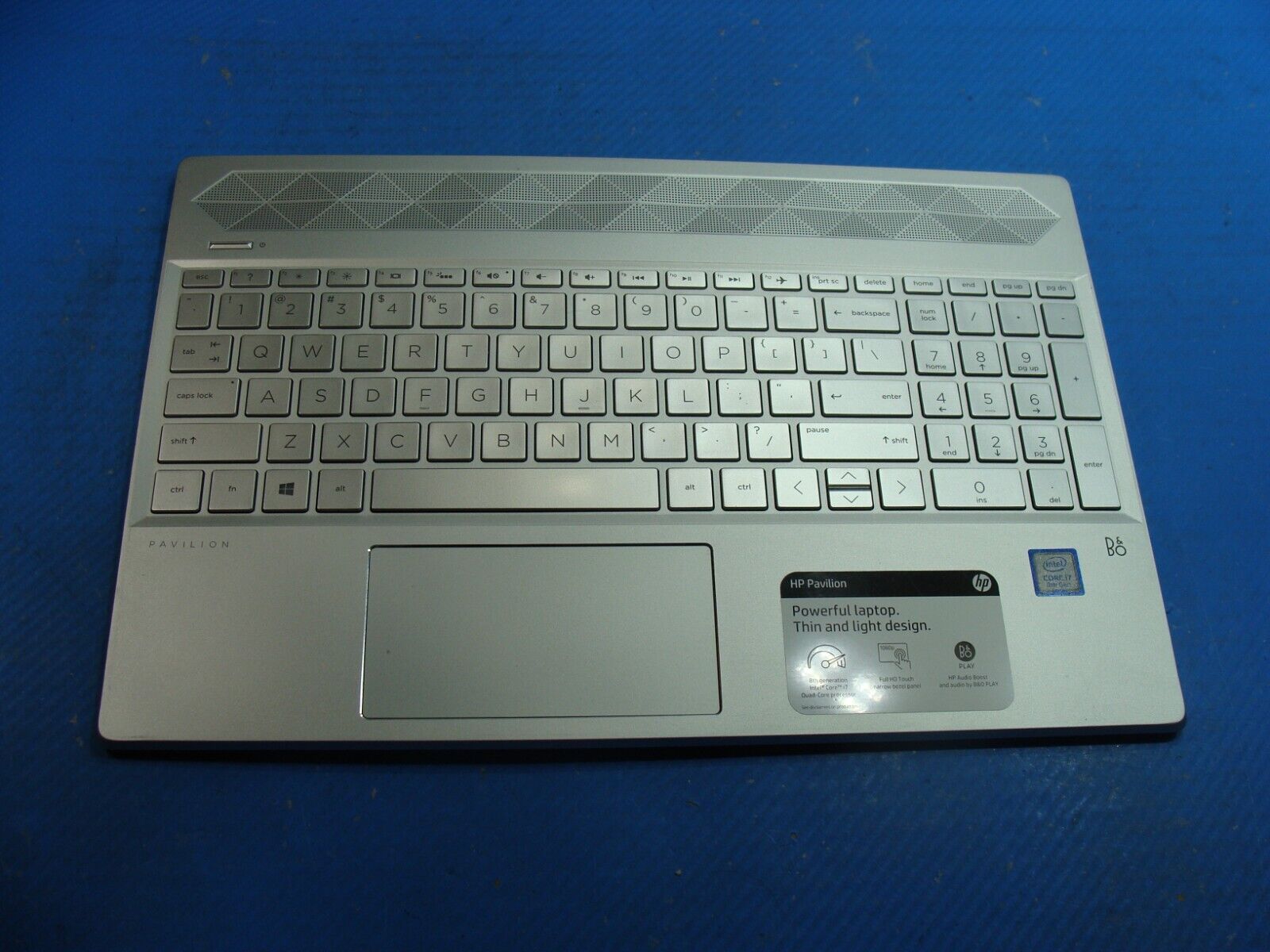 HP Pavilion 15-cs0085cl 15.6 Palmrest w/Touchpad Keyboard BL EBG7B015010 Grd A