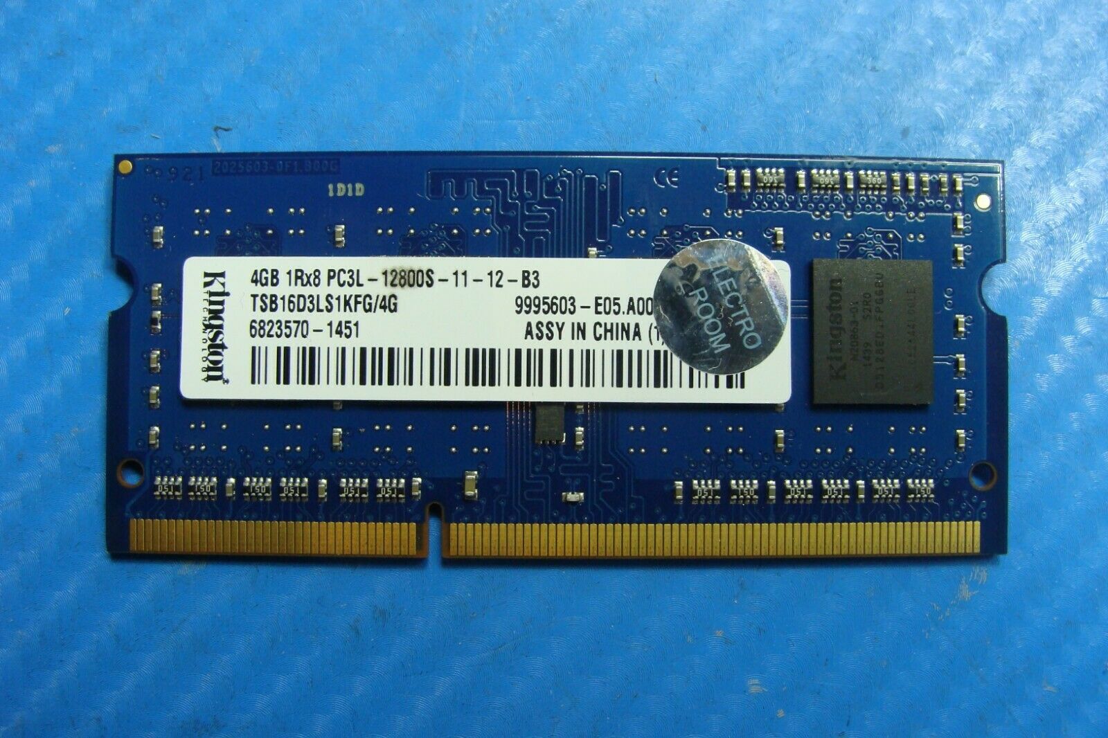 Toshiba P55W-B5220 Kingston 4Gb Memory RAM SoDimm pc3l-12800s tsb16d3ls1kfg/4g 