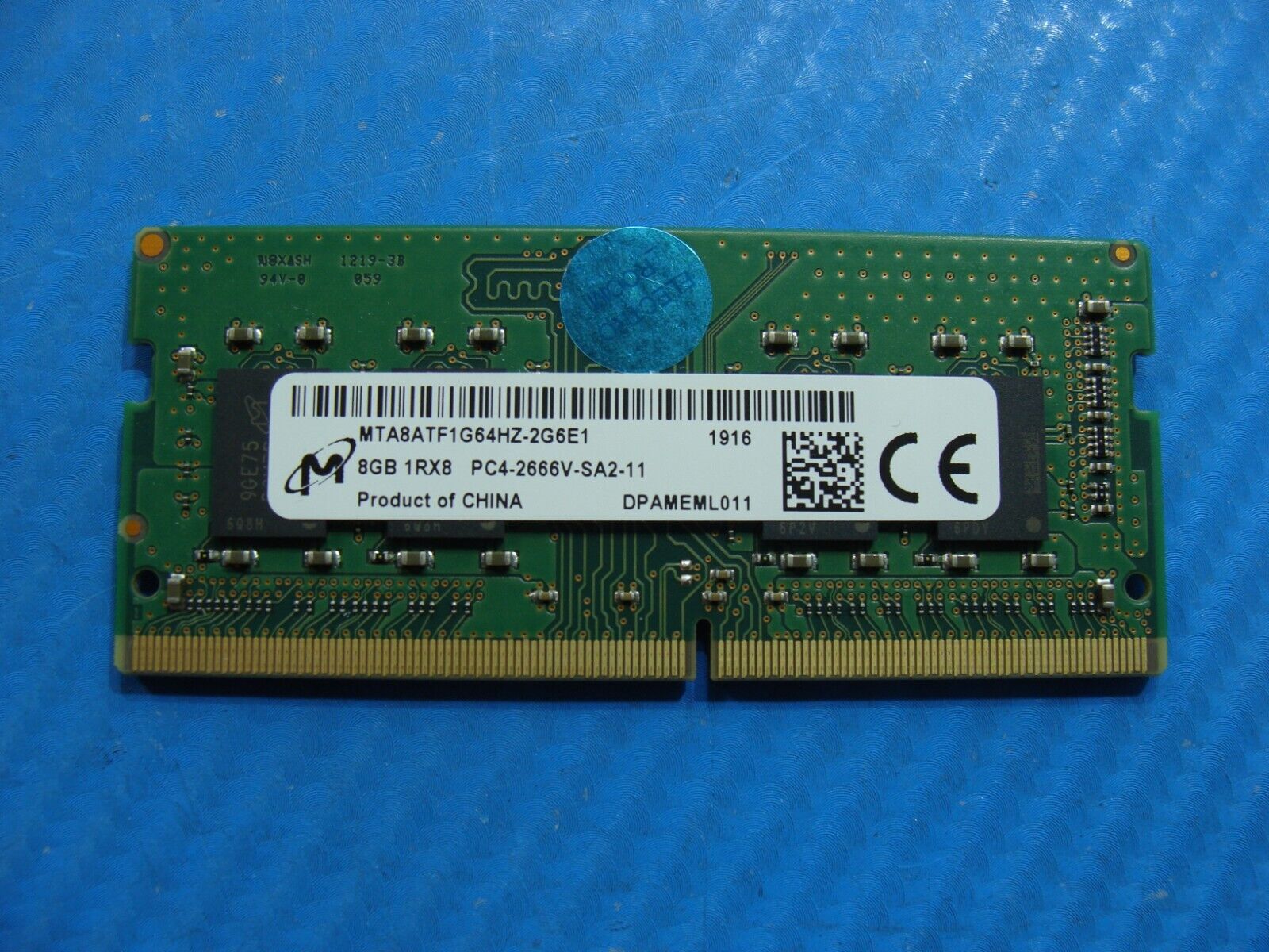 Lenovo 14S-IWL Micron 8GB 1Rx8 PC4-2666V Memory RAM SO-DIMM MTA8ATF1G64HZ-2G6E1