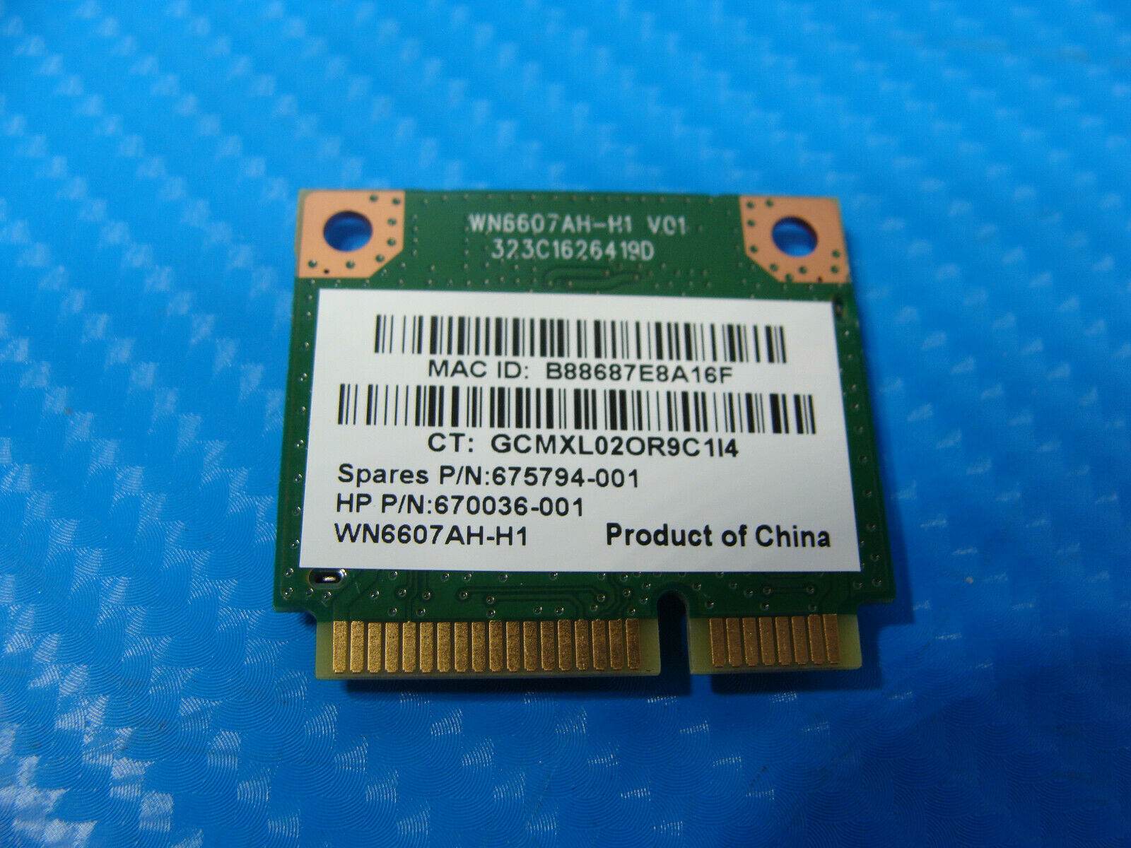 HP Touchsmart 15-g317cl 15.6 Wireless WiFi Card 675794-001 670036-001 675794-005 - Tested Computer Laptop Parts