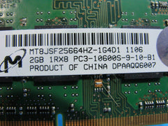 MacBook A1278 SO-DIMM Micron 2GB Memory PC3-10600S-9-10-B1 MT8JSF25664HZ-1G4D1 - Tested Computer Laptop Parts