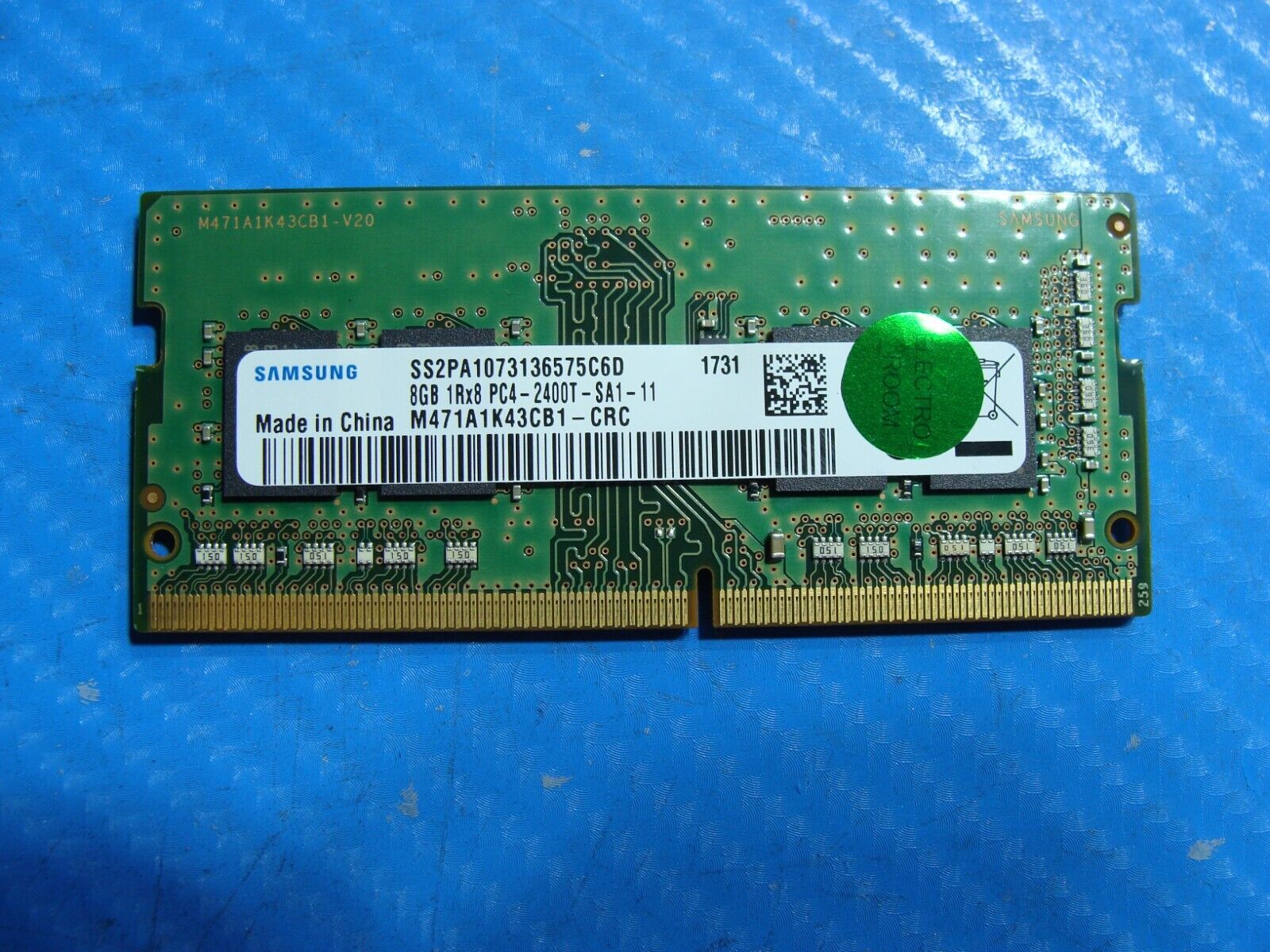 HP 17-u177cl Samsung 8GB PC4-2400T SODIMM Memory RAM M471A1K43CB1-CRC