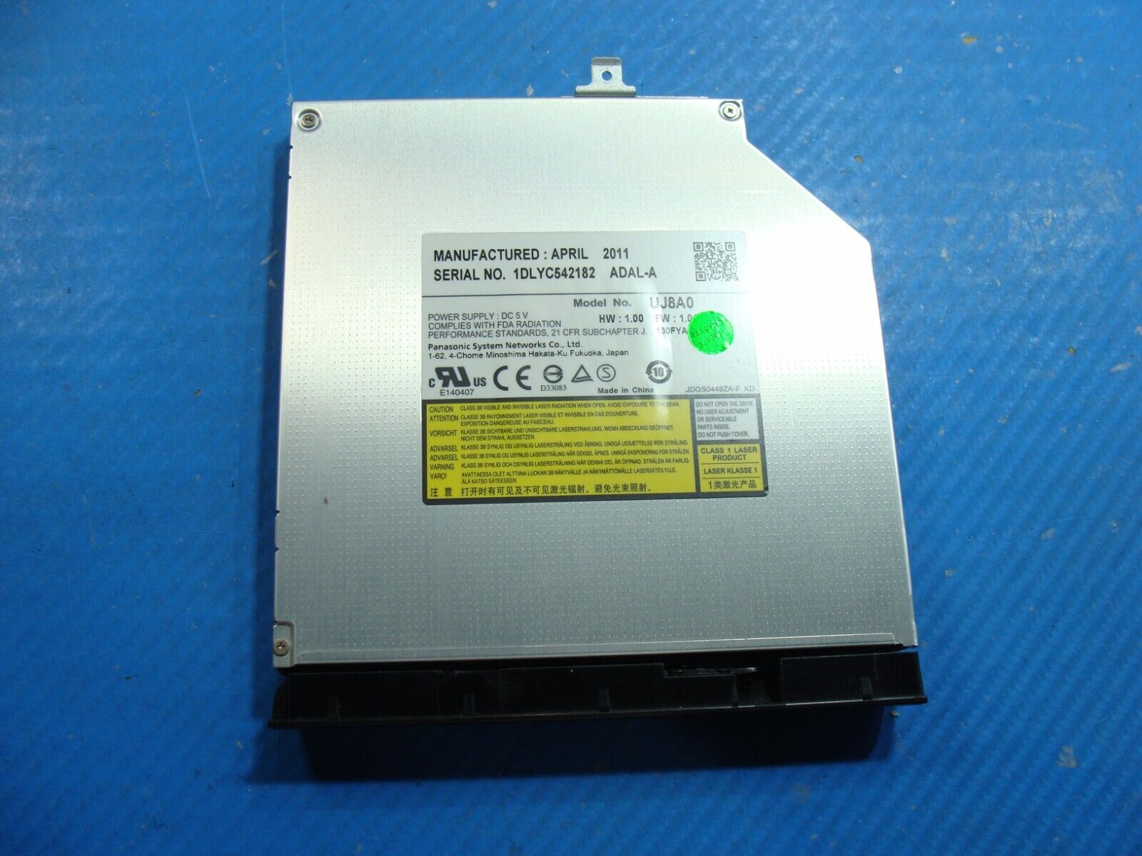 Asus 14” A43S Genuine Laptop DVD+RW Optical Drive 1DLYC542182 ADAL-A UJ8A0