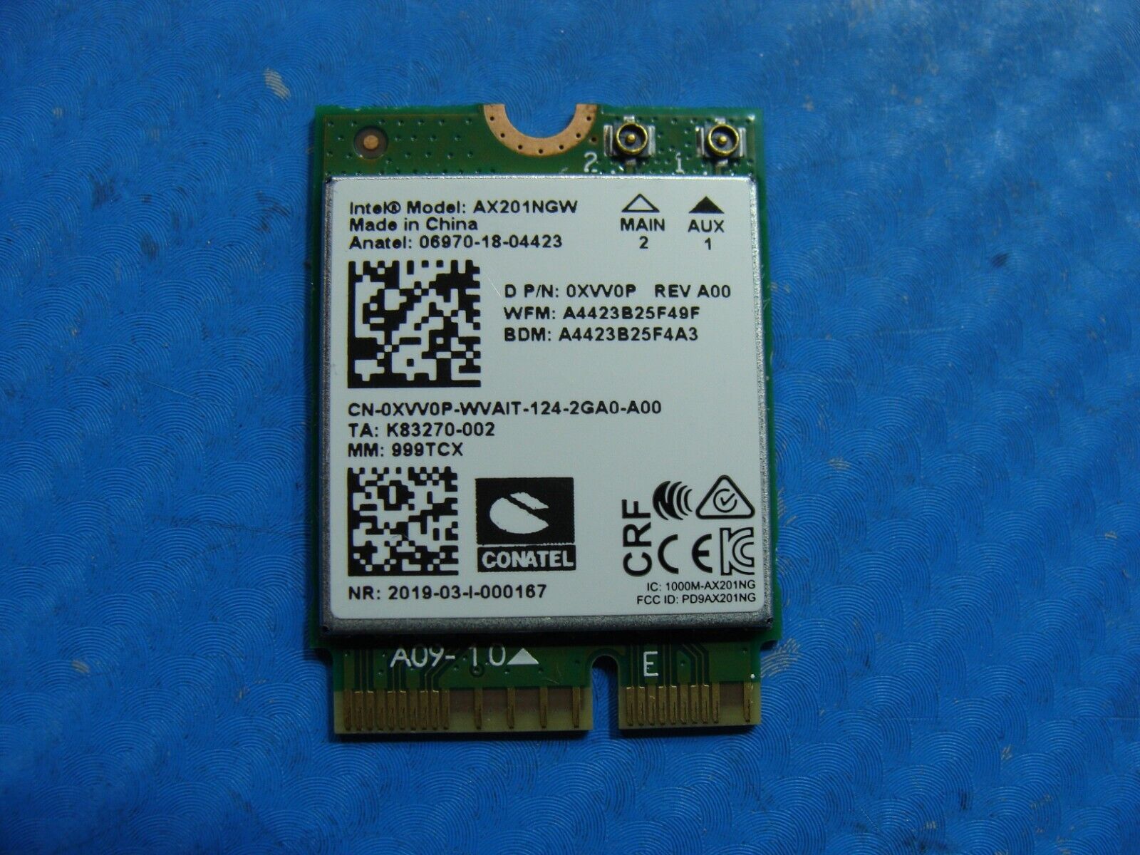 Dell Latitude 14” 3410 Genuine Laptop Wireless WiFi Card AX201NGW XVV0P