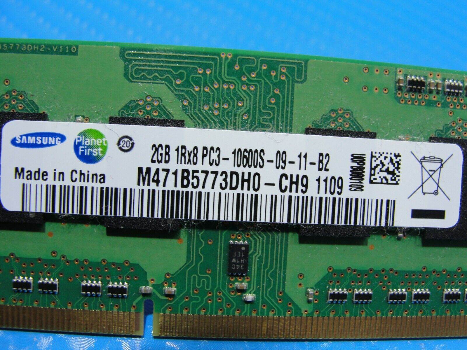 Toshiba M640 Laptop Samsung 2GB Memory PC3-10600S-09-11-B2 M471B5773DH0-CH9 - Tested Computer Laptop Parts