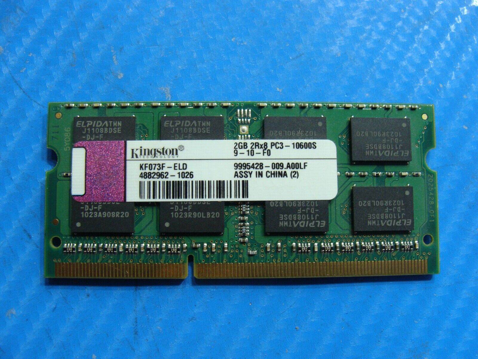 Dell E5510 Kingston 2GB Memory Ram 2Rx8 PC3-10600S 9995428-009.A00LF KF073F-ELD - Tested Computer Laptop Parts