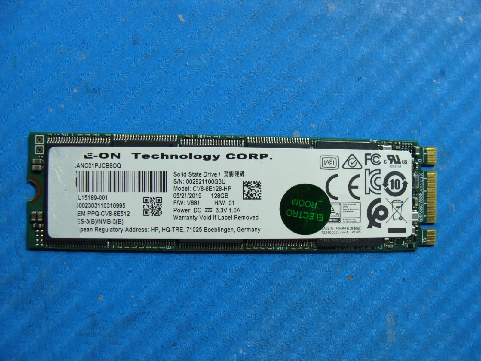 HP 14m-dh0001dx Lite-On 128GB M.2 SSD Solid State Drive CV8-8E128-HP L15189-001