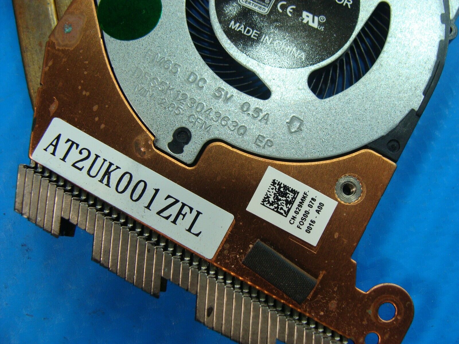 Dell Latitude 5410 14 OEM CPU Cooling Fan w/Heatsink HHKD2 29MKF AT2UK001ZFL
