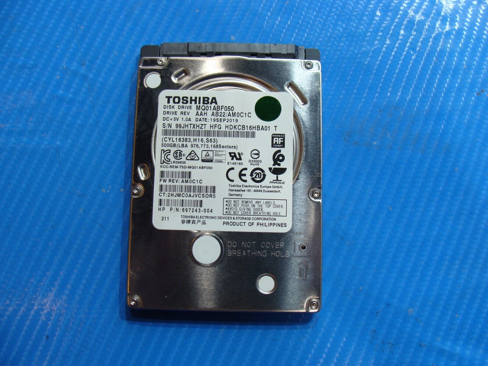 HP 15-bs134wm Toshiba 500GB SATA 2.5