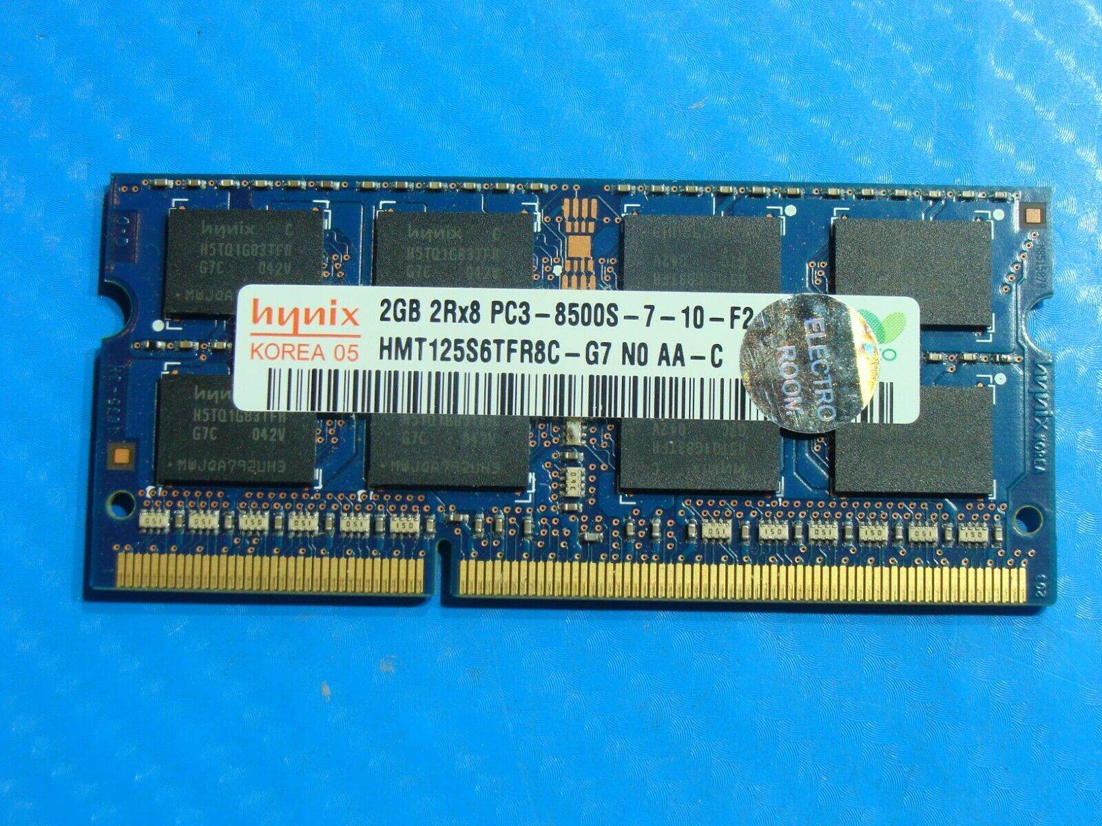 MacBook Pro Laptop Hynix 2GB Memory Ram PC3-8500S-7-10-F2 HMT125S6TFR8C-G7 - Tested Computer Laptop Parts