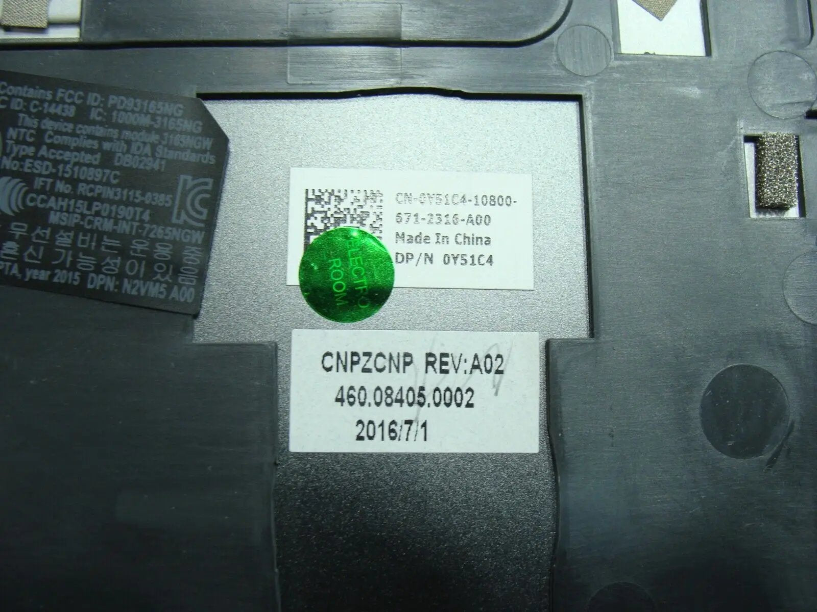 Dell Inspiron 15 7569 15.6 Bottom Case Base Cover 460.08405.0002 Y51C4