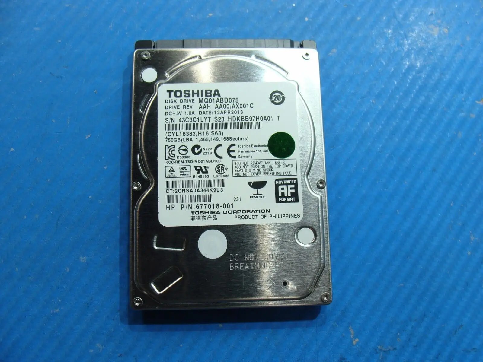 Dell 5737 Toshiba 750GB SATA 2.5