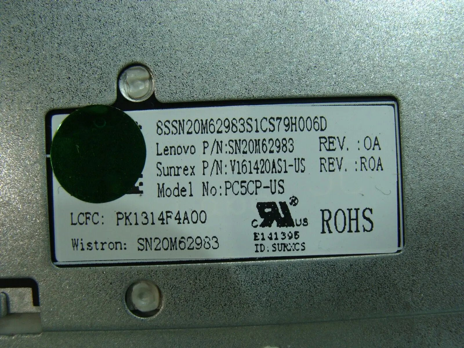 Lenovo IdeaPad 320-15IKB 15.6 Palmrest w/Touchpad Keyboard AP13R000310