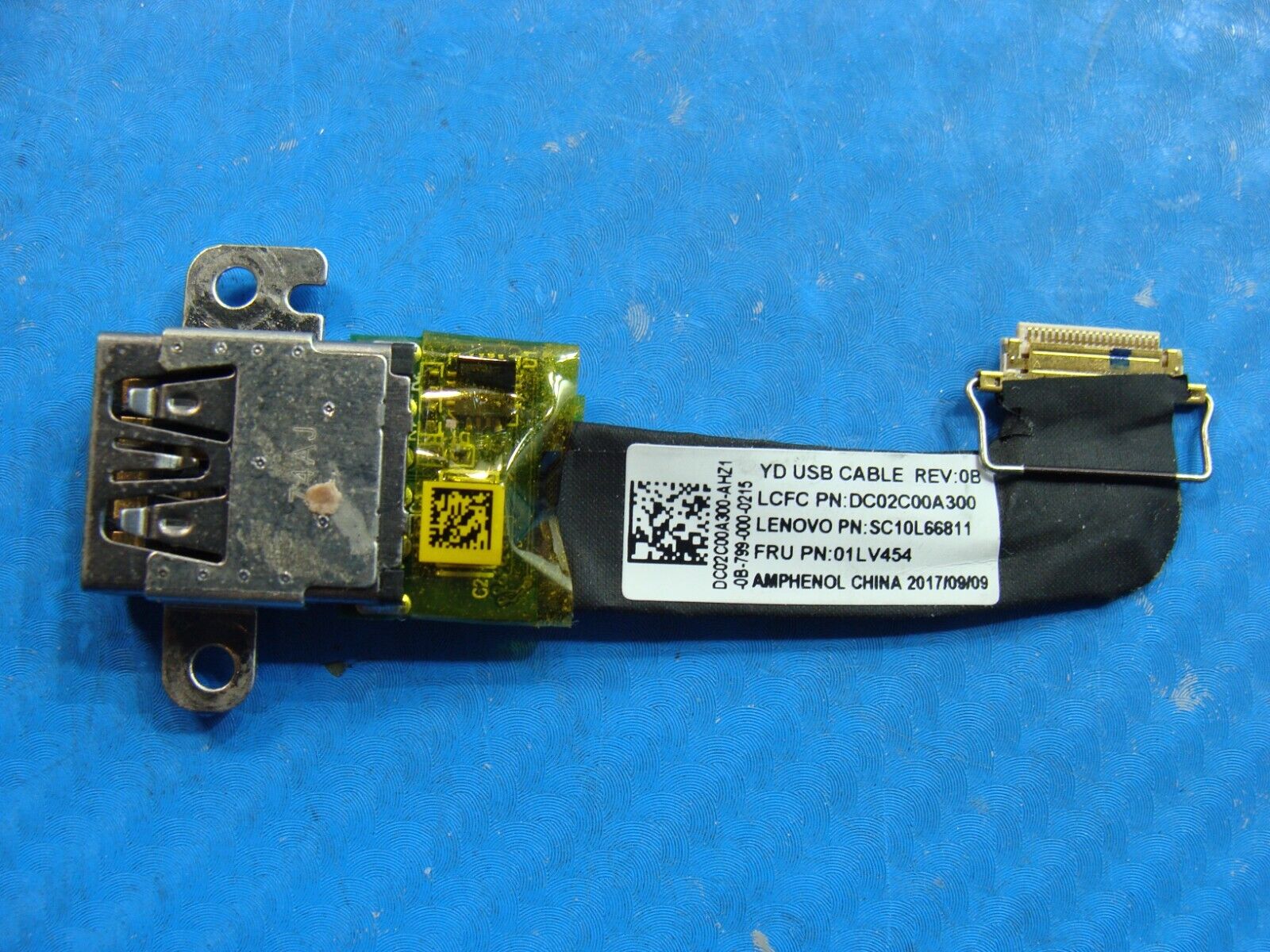 Lenovo ThinkPad X1 Carbon 14 5th Gen USB Port Board w/Cable DC02C00A300 01LV454