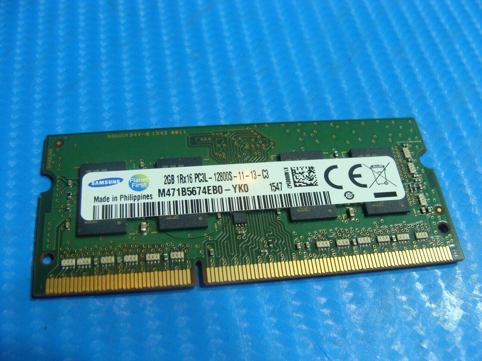 HP m6-p114dx Samsung 2GB 1Rx16 PC3L-12800S SO-DIMM RAM Memory M471B5674EB0-YK0 - Tested Computer Laptop Parts