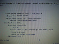 Good Working Dell Latitude E5450 Intel i5-5 Gen 2.30GHz 8GB RAM 128GB SSD - Tested Computer Laptop Parts