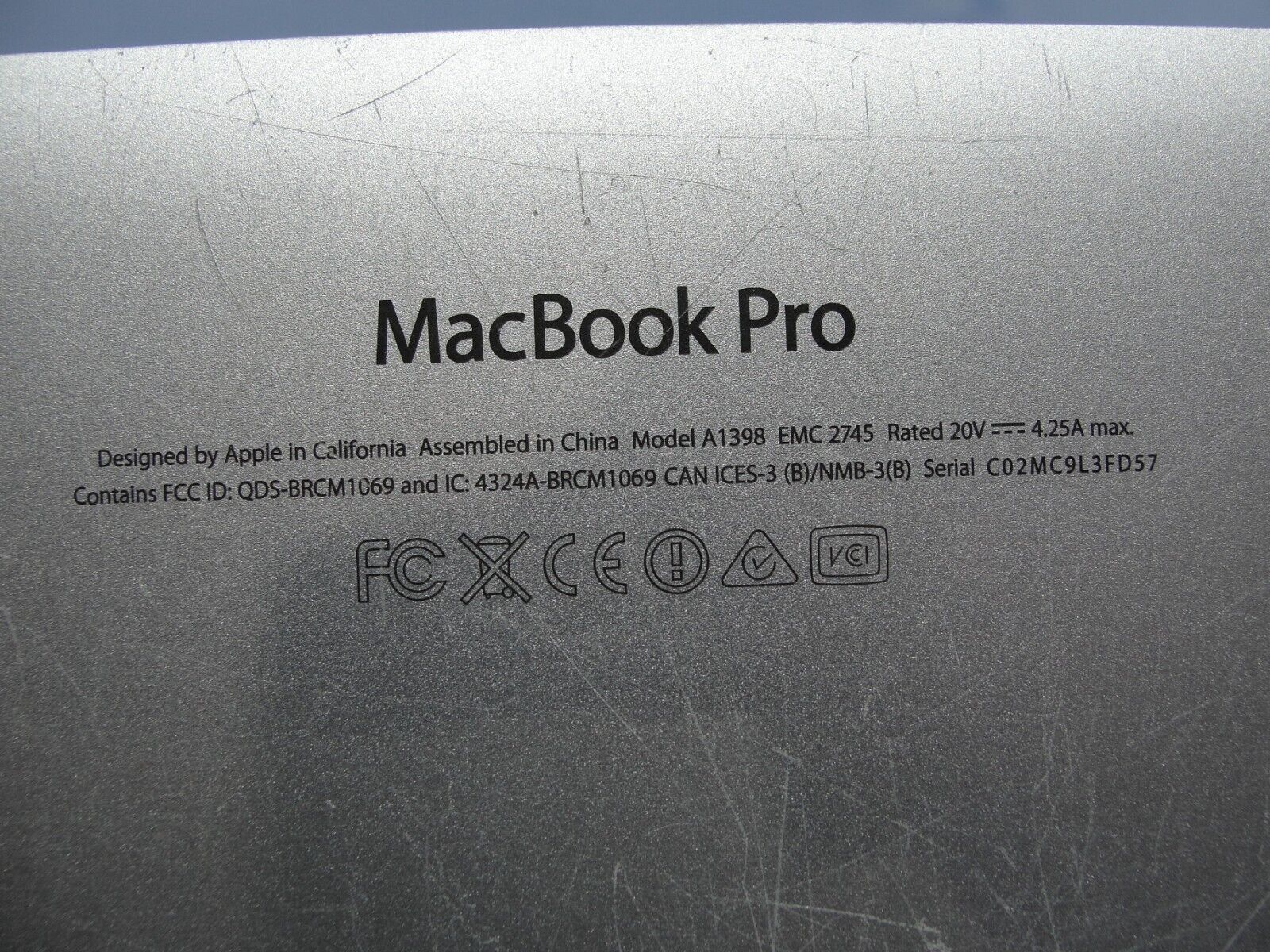 MacBook Pro A1398 15