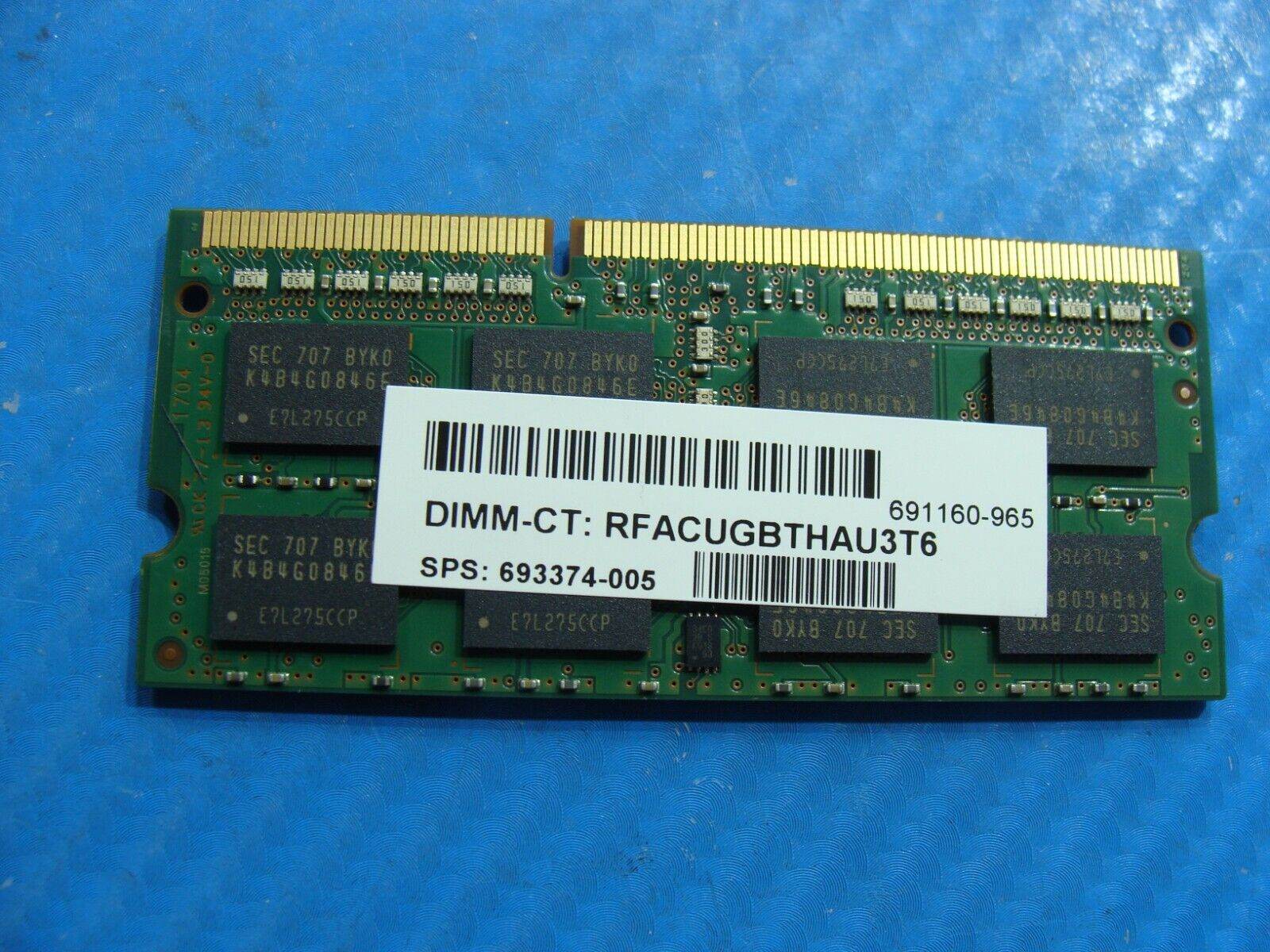 HP 15-bk168cl Samsung 8GB 2Rx8 PC3L-12800S Memory RAM SO-DIMM M471B1G73EB0-YK0 - Tested Computer Laptop Parts