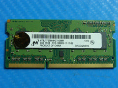 MacBook Pro A1278 Micron 2GB RAM Memory SO-DIMM PC3-12800S MT8JTF25664HZ-1G6M1 - Tested Computer Laptop Parts